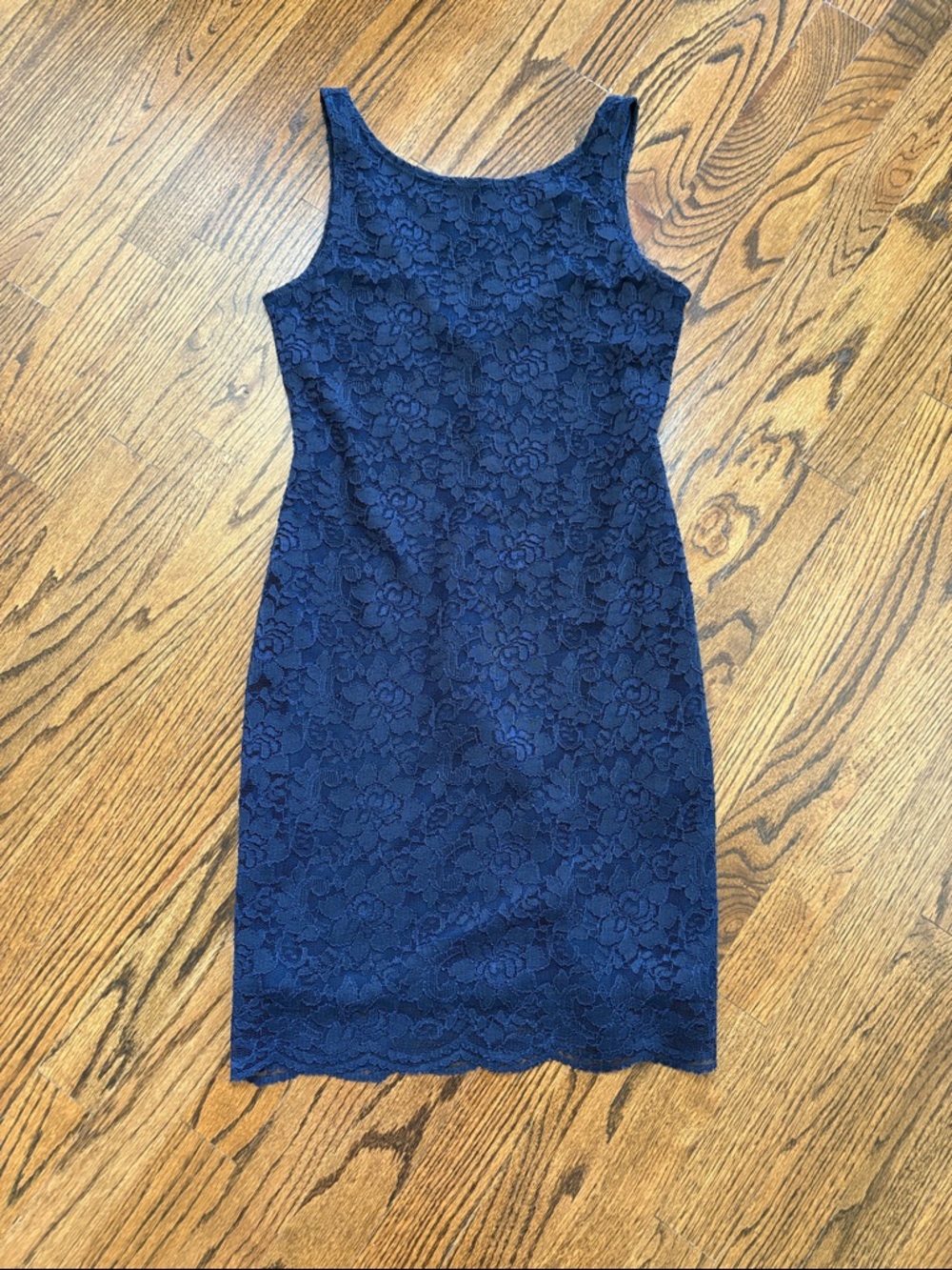 NWT, Elegant Navy Lace Sheath Dress